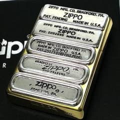 ZIPPO 1996年製 歴代ボトムメタル ジッポライター ピンバッチ