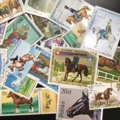 海外ヴィンテージ使用済み切手（馬）ランダム20枚 - メルカリ