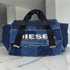 DIESEL ディーゼル トートバッグ インディゴ ブルー デニム パッチ