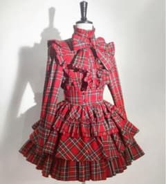 CATCOCOONクラシカルドール 長袖 セットアップ 赤チェックのサムネイル