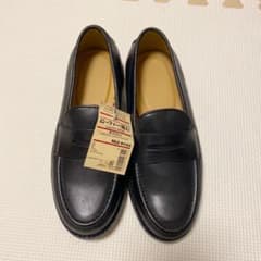 未使用　無印良品 ローファー 黒のサムネイル