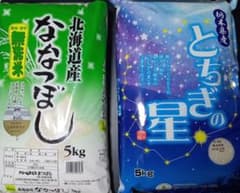 ほの☆　北海道産ななつぼし 5kg & 栃木の星 5kg ほの☆様専用 北海道産ななつぼし 5kg & 栃木の星 5kg - メルカリ