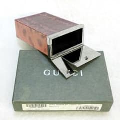 ✨箱付/美品✨グッチ GUCCI シガレットケース パイソン柄 ブラウン系