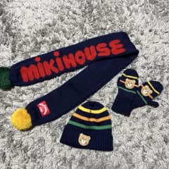 MIKIHOUSE BABY 머플러 장갑 모자 3점 세트
