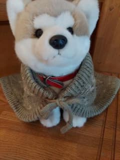 だ*ま様 犬用 ニットケープ フード付き カーキ色のサムネイル