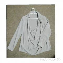 スキッパーシャツ☆ グレージュのサムネイル