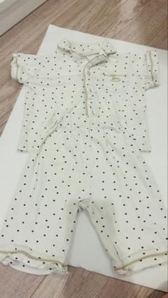cottoli ベビーパジャマ 90cm ドット柄 木馬刺繍のサムネイル