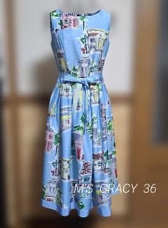 M'S GRACY　2025 夏 街並みプリント ノースリーブワンピース 36 M'S GRACY 2025 夏 街並みプリント ノースリーブワンピース 36 - メルカリ