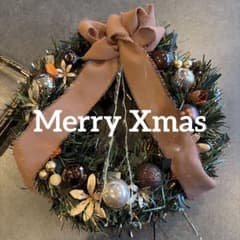 ハンドメイド クリスマスリース ブラウンno369 - メルカリ