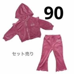 Barbie ベロア パーカー フレアパンツ セット ピンクのサムネイル