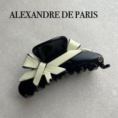 美品☆ アレクサンドルドゥパリ ヘアクリップ リボン ブラック