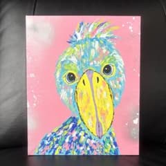 ⭐️ハシビロコウ⭐️ 絵画 原画 現代アート キャンバス アクリル画