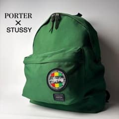 希少】STUSSY×PORTER コラボリュック日本製ワッペンラスタカラー 