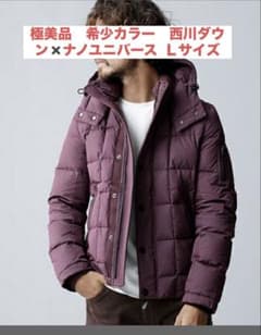 極美品 ナノユニバース×西川ダウン カグラジャケット ボルドー Lサイズ