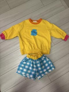 OOTT BEBE クマ柄 セットアップ イエロー ブルーのサムネイル