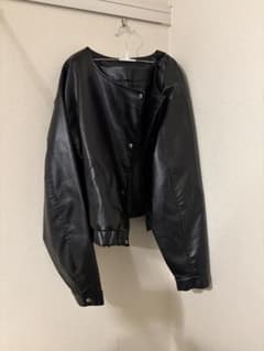 【ブラックレザー✨】短丈ジャケット・スカートセットのサムネイル