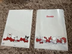 サンリオ クリアファイル 2枚セット 赤いリボン