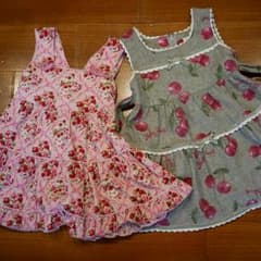 お値下げ 100CM 2点 シャーリーテンプル ワンピース イチゴ、サクランボのサムネイル