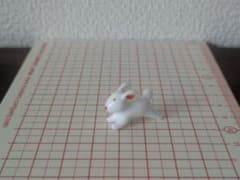 ガラス細工　白うさぎ　小樽ガラス