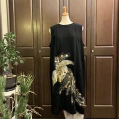 黒留袖リメイク　チュニックワンピース　訳ありのサムネイル
