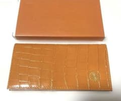 皇居限定 長財布 ゴールド 東御苑本丸売店 本革 折り財布 皇居財布 金
