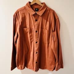美品【期間限定】H&M オーバー長袖シャツ(ジャケット) XL オレンジのサムネイル