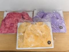 浴衣用帯 赤 紫 黄色 3点のサムネイル
