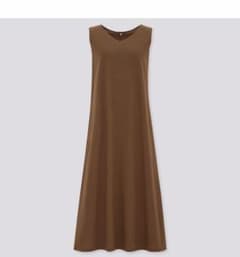 UNIQLO ユニクロ　マーセライズコットンAライン　ワンピースのサムネイル