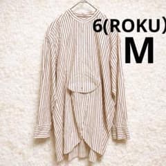 ロク 6 ROKU DRESS SHIRT 2 シャツ 赤ストライプ 長袖シャツ - メルカリ