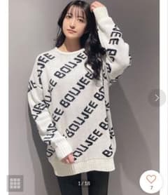 GYDA BOUJEE ロゴニット トップス ホワイトのサムネイル