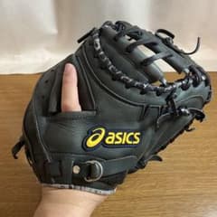 アシックス 一般軟式 キャッチャーミット 良品 大人用 - メルカリ