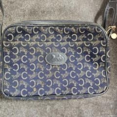 極美品】セリーヌ ショルダーバッグ 馬車金具 ゴールド金具 裏地総柄 
