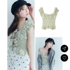 sold out品　未使用SNIDEL コットンシャーリングブラウス ミント sold out品 未使用SNIDEL コットンシャーリングブラウス ミント - メルカリ