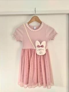 axes kids 半袖ワンピース ピンク フリル付きのサムネイル