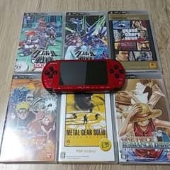 PSPの本体とゲーム７個のサムネイル