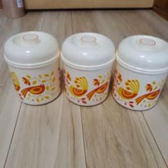 263 昭和レトロ キャンディポット3個セットのサムネイル