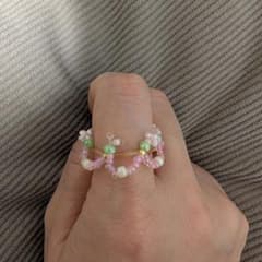 【ハンドメイド】ビーズリングのサムネイル