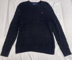 ★Polo Ralph Lauren ★ケーブルニットセーター 黑 Lのサムネイル