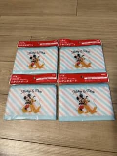ミッキー & プルート ストライプポーチ 4枚セット