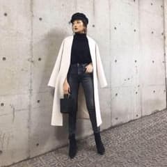 ungrid ノーカラーロングコートのサムネイル