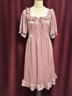axes femme メッセージリボンフリルワンピース 姫 ロリータ 平成