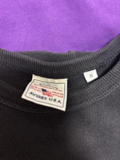 AVIREX U.S.A. リブTシャツ ブラック Sサイズのサムネイル