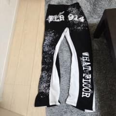 drip FLR914 スウェットパンツフレア ブラック ホワイト FLR Floor914 黒 フレア スウェットパンツ グロウアラウンド - メルカリ