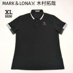 ✨美品✨MARK&LONA マークアンドロナ ポロシャツ 木村拓哉 ドクロ 総柄 木村拓哉♡MARK＆LONA☠ポロシャツ XL マークアンドロナ 黒 美品