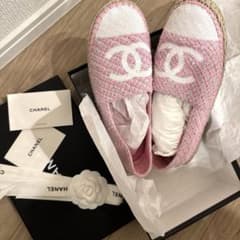 CHANEL ピンク エスパドリーユ スパンコール - メルカリ