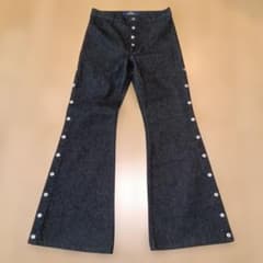 SHIKITARI Side snap bell-bottom den y2kM - メルカリ