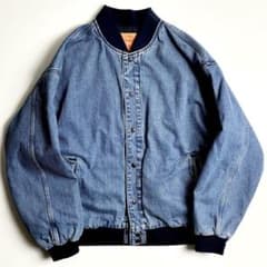 美品】リーバイス/バーシティジャケット/デニムスタジャン/オーバー