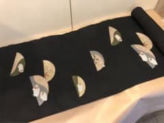 未仕立て 羊刺繍 正絹 名古屋帯 黒 - メルカリ