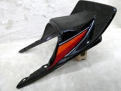 XJ400 テールカウル2ナナメ 黒オレンジ/ペイント済み ハネ