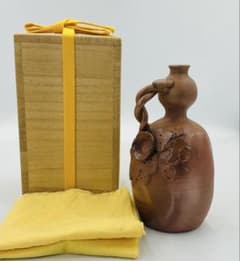 【56】◉江戸時代中期　古備前焼・蔓瓢箪徳利　四方桟桐箱◉ 56】◉江戸時代中期 古備前焼・蔓瓢箪徳利 四方桟桐箱◉ - メルカリ